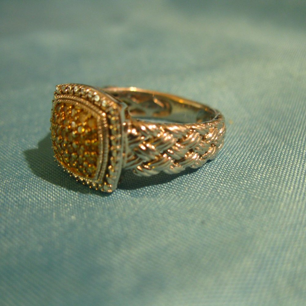 Affinity Ss Yellow Diamond Ring - image 1